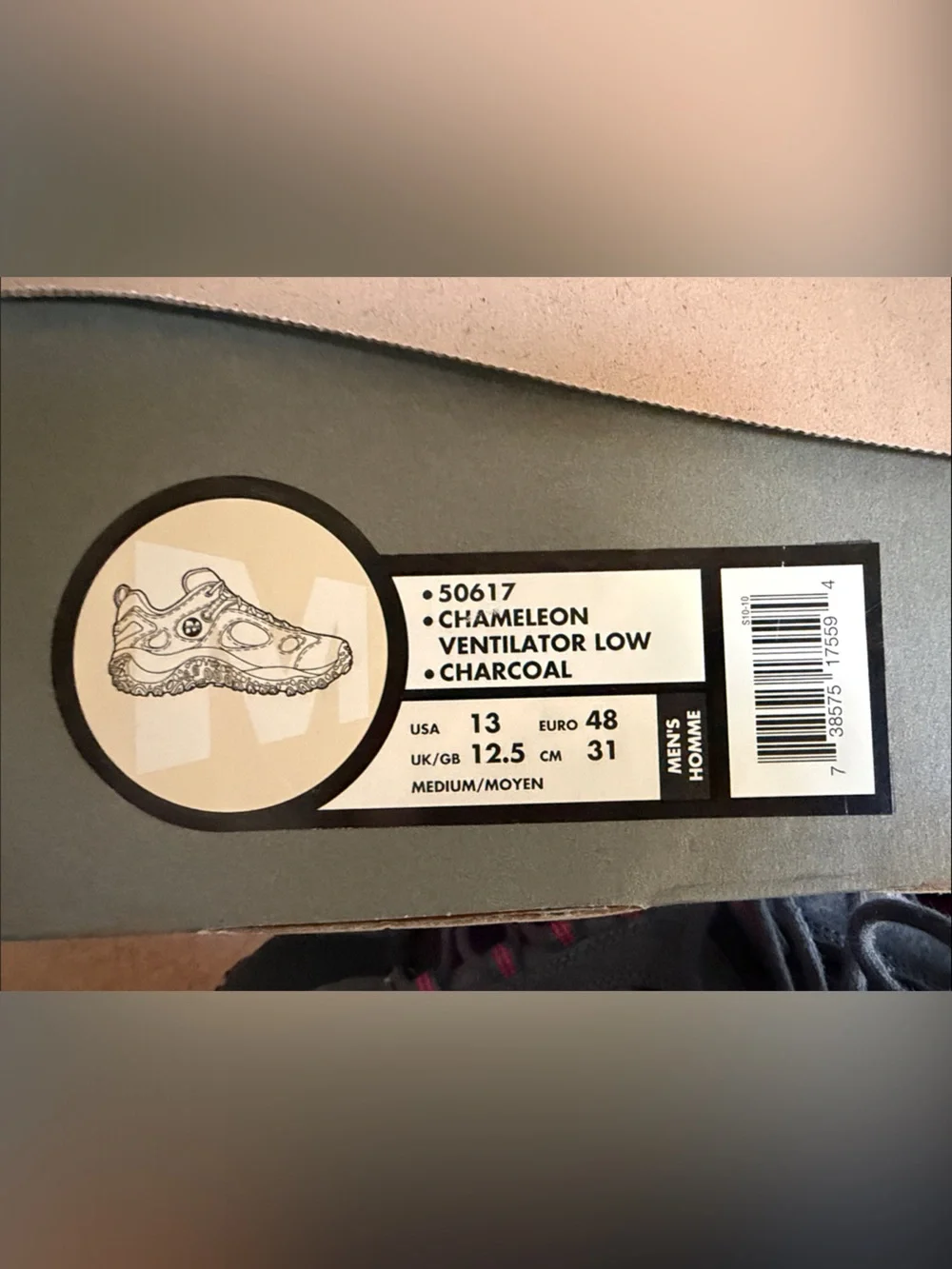 Merrell Chameleon Ventilator Low in Charcoal and Black